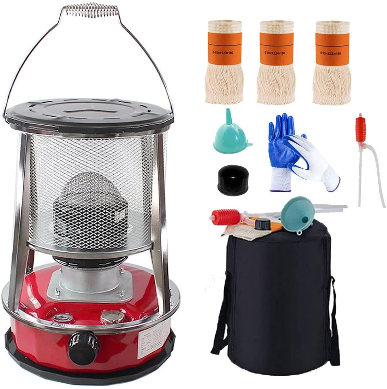 Kerosene Heaters for Indoor Use, for Indoor/Outdoor, Compact Convection Kerosene Space Heater 10000 BTU for Patio Camping (6L),A