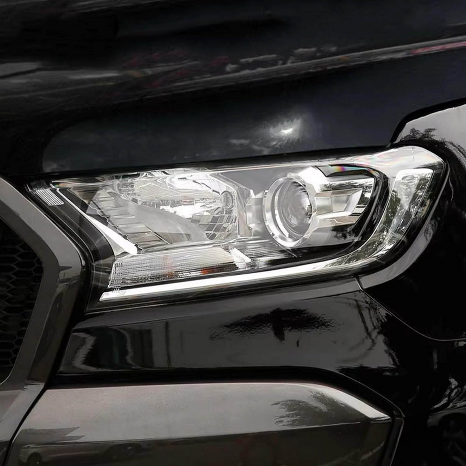 Film de protection TPU phares Ford Ranger Raptor noir transparent anti-rayures 2015-2026