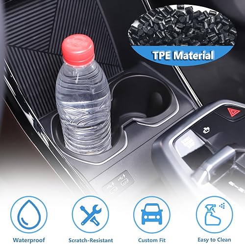 Miniatura 3 de Caja organizadora para portavasos de automóvil compatible con BMW X1 U11 2023 2024 TPE, 1 unidad, bandeja de almacenamiento de llenado inferior de