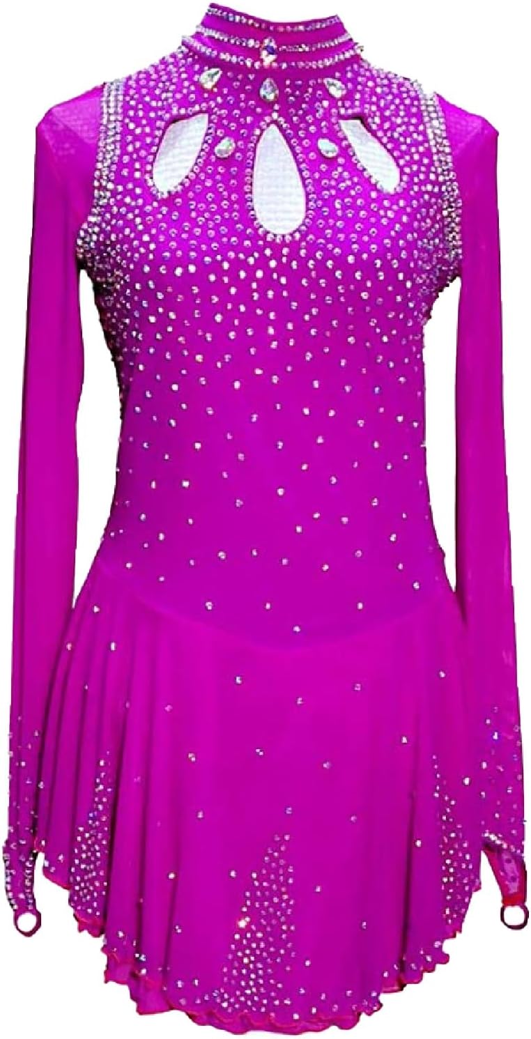Figure Skating Outfits Girls' Roller Ice Fire Dance Costume Dresses for Women Sport Clothing for Adults and Children