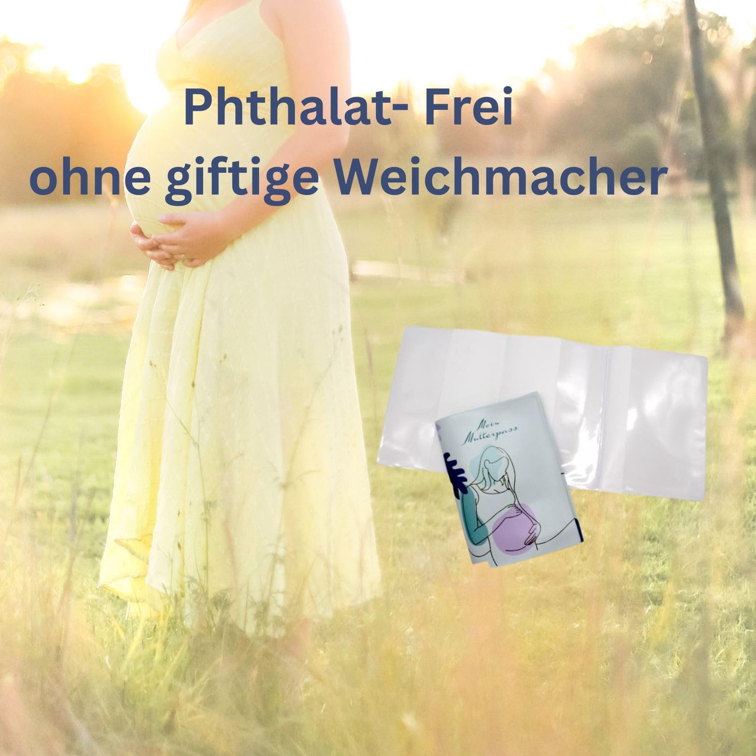 Mutterpasshülle transparent, PVC, für Deutschland (25 Stück) | Schutzhülle für den deutschen Mutterpass MKP, Weichfolie mit Extrafach, ideal für werdende Mamas