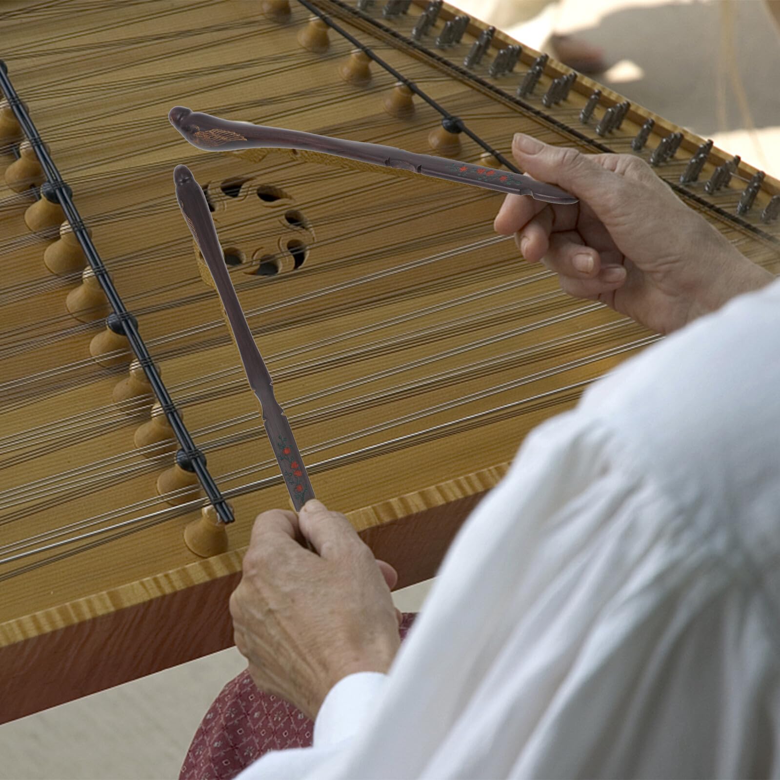 Set di Martelli a Forma Animale in Ebano Nero per Dulcimer Lisci ed Efficienti Completo di Secchio, per Esercizi e Pratica del Dulcimer