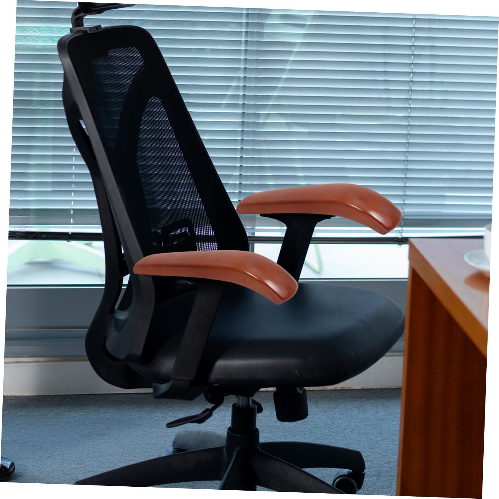 Cuscino Bracciolo in Legno per Sedia Girevole e Sedia in Legno, Impugnatura Confortevole e Regolabile, Accessorio per Ufficio
