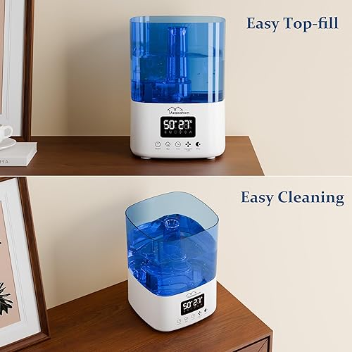 Miniatura 7 de Humidificador inteligente para dormitorio, habitación grande, humidificador de llenado superior de niebla fría de 4 litros con control de
