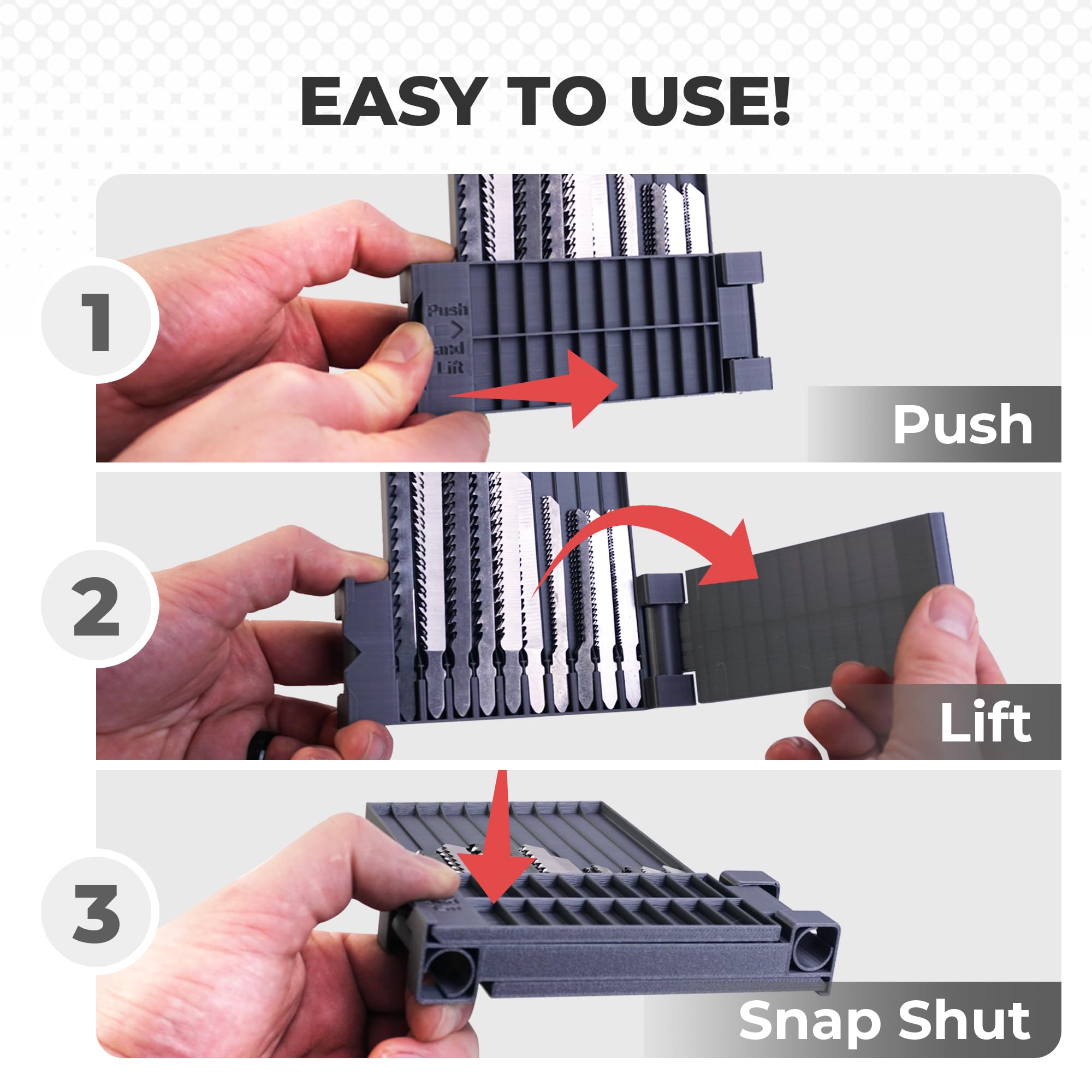 The SawGanizer Jigsaw Blade Case - Empty Case for Jigsaw Blade Storage and Organization