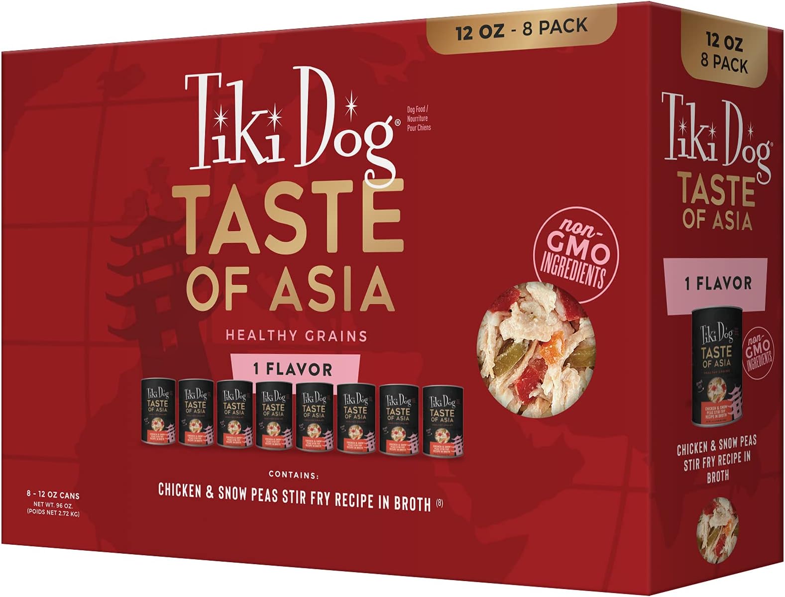 TIKI PETS Tiki Dog Taste of Asia! Chicken & Snow Peas Stir Fry 12oz can