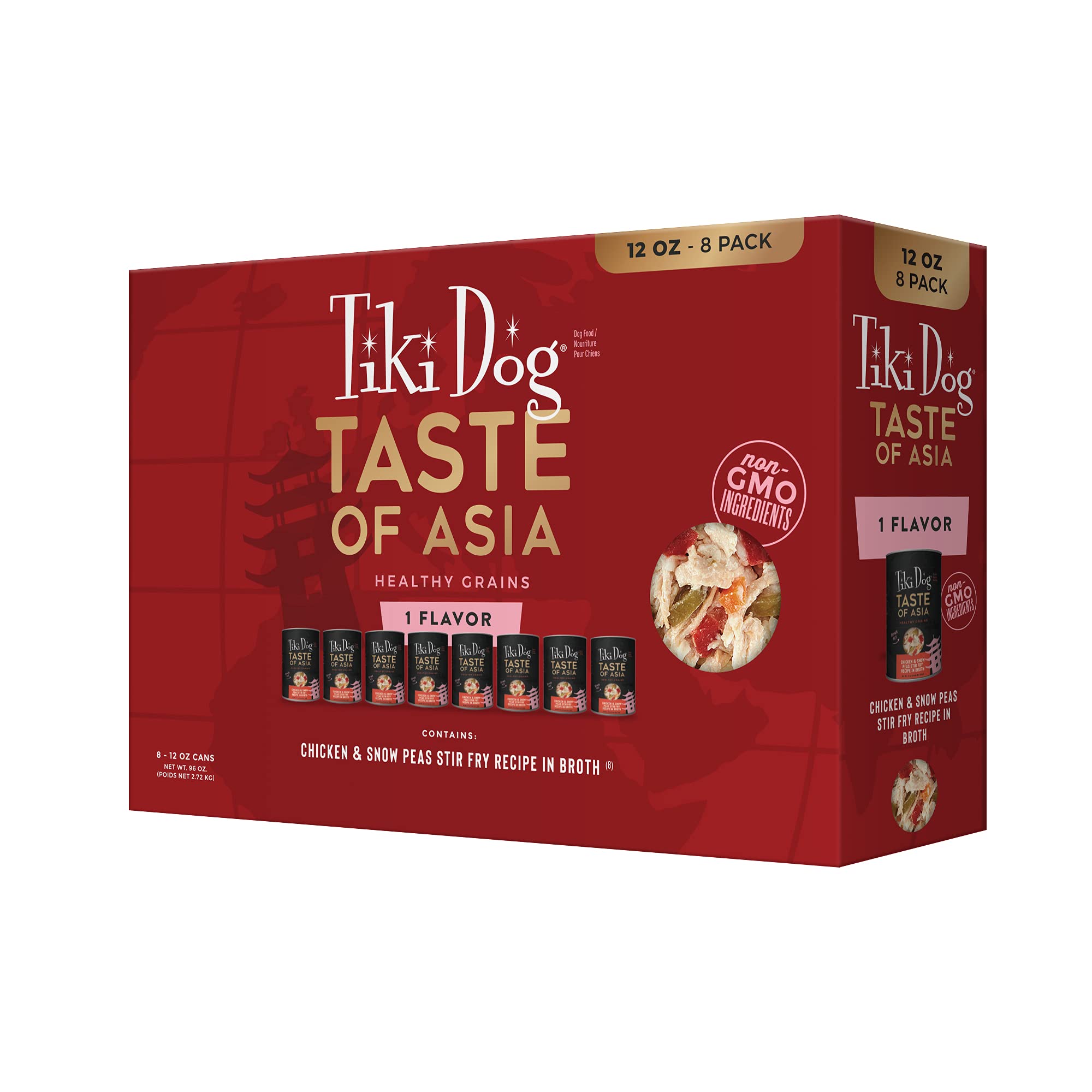 TIKI PETS Tiki Dog Taste of Asia! Chicken & Snow Peas Stir Fry 12oz can