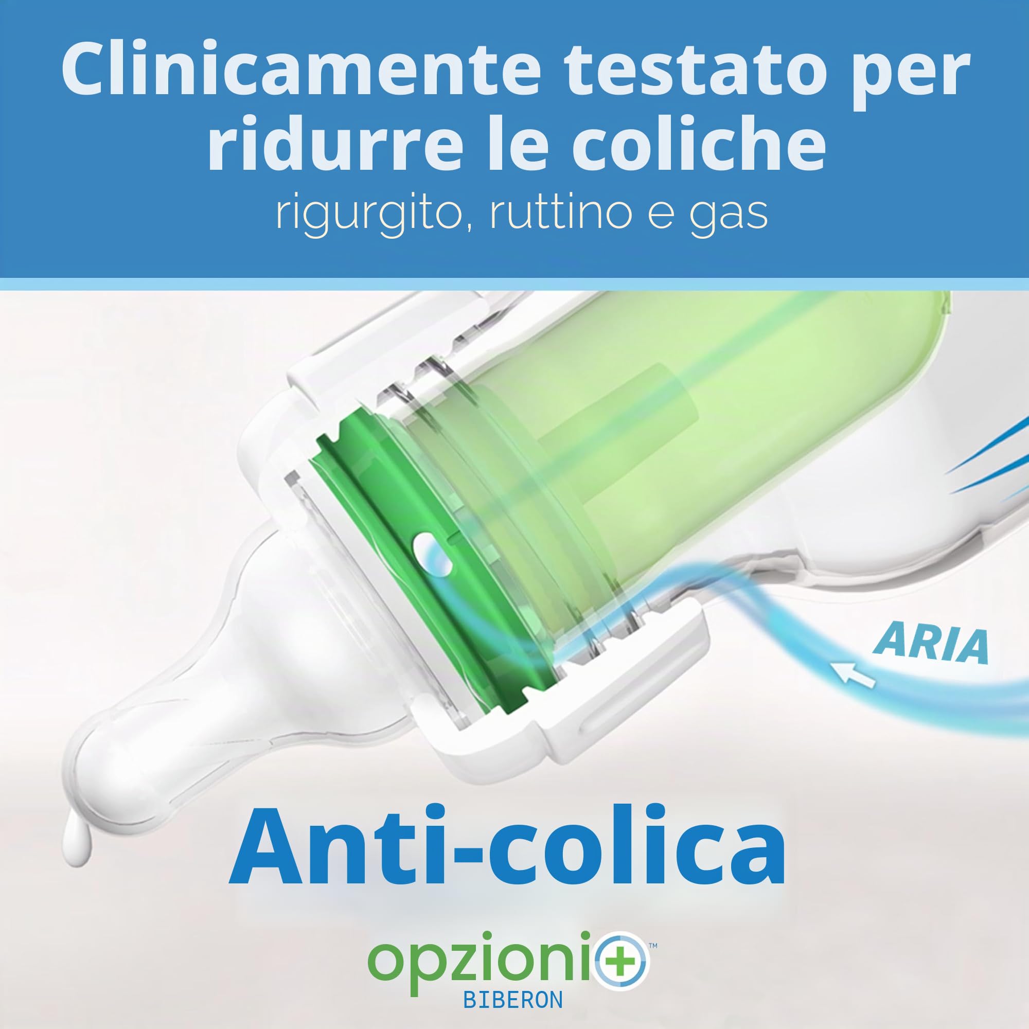 Dr. Brown's Biberon anticolici Options+ Stretto 250 ml Leone Biberon +0 Mesi