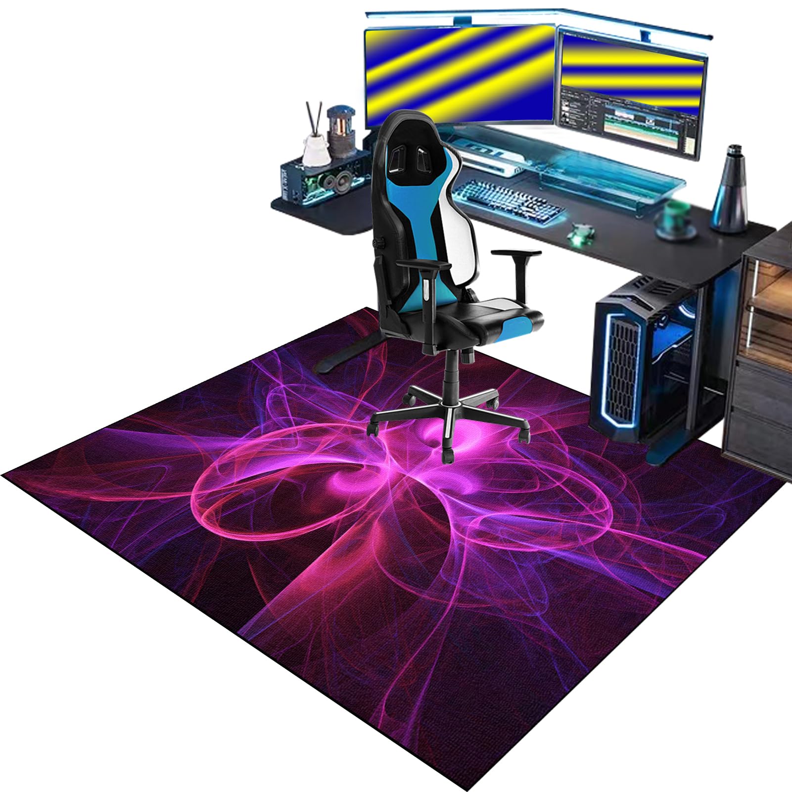 Floor Protector for Office Chair, Gaming Chair Mat for Hard floor, Office Carpet Protector Chair Mat for Home Office, Under Desk Office Rug, Computer Desk Chair Mat for Rolling Chair 160 x 200 cm