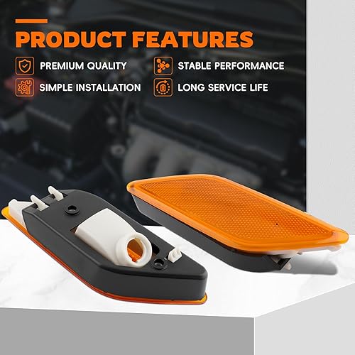 Miniatura 3 de Luz de posición lateral izquierda y derecha 2128200121 para Mercedes Benz E350 E550 E63 AMG 2010-2013 Luz de posición lateral delantera del lado del