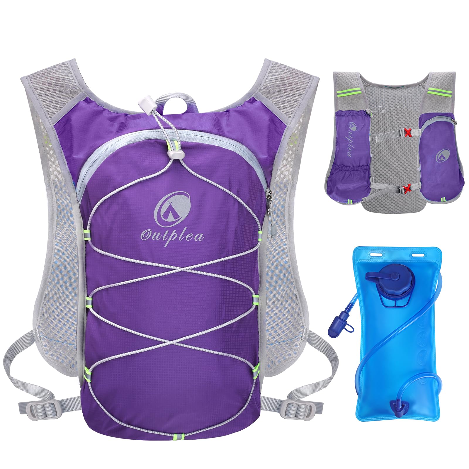 Ouplea Small Running Hydration Backpack Hydro Vest with 2L Water Bladder