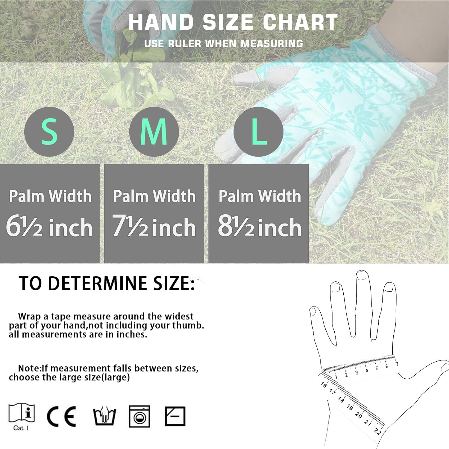 Gardening Gloves for Women Thorn Proof Garden Gloves, Leather Womens Garden Gloves Puncture Resistant, Touch Screen Working Gloves for Digging,Weeding,Planting Small - Image 6