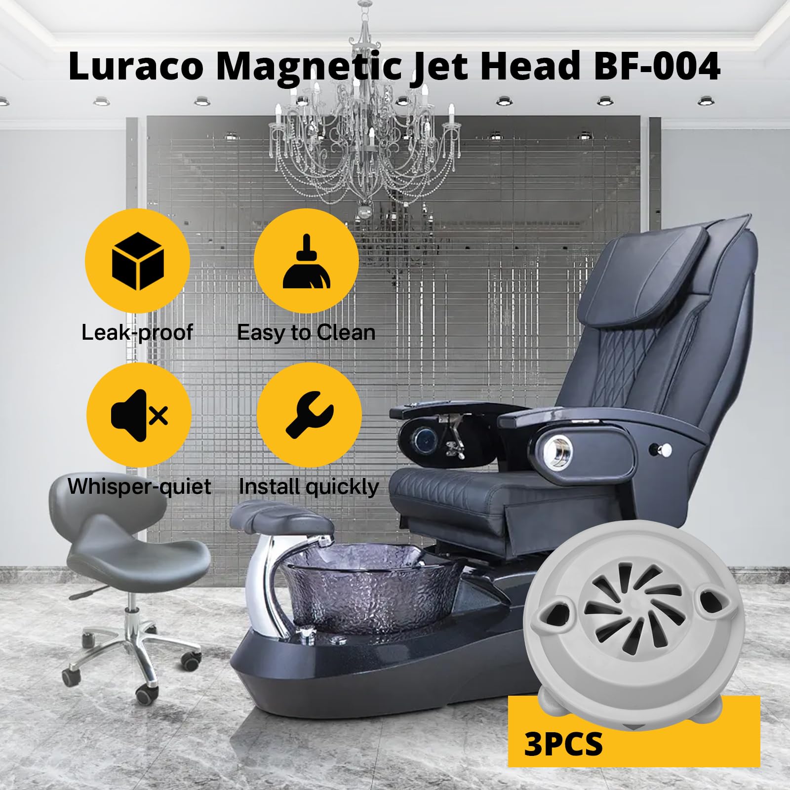 Luraco Jet Motor Replacement - Pipeless Magnetic Jet Head -6
