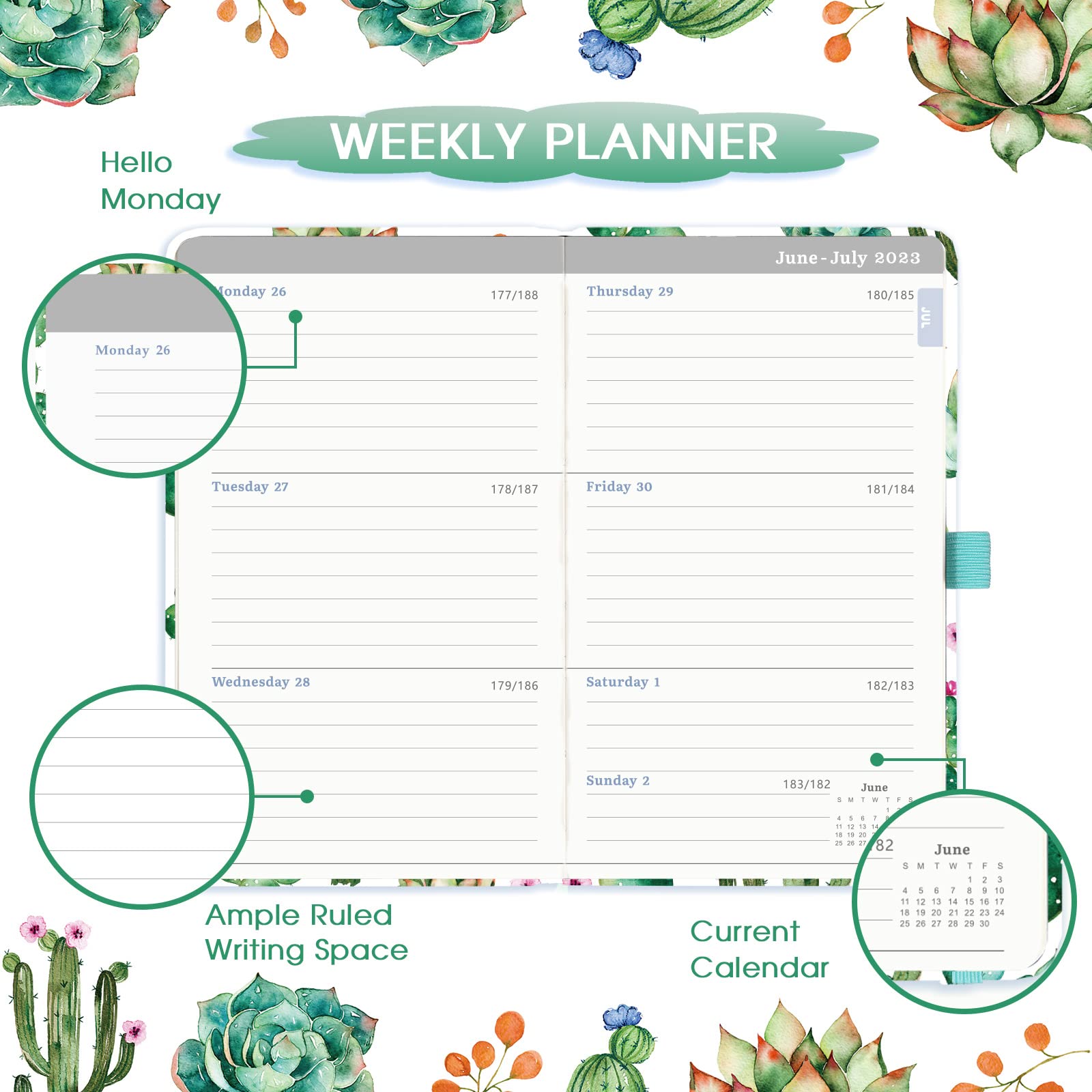 Amazon.com : 2023-2024 Pocket Planner/Calendar - Pocket Calendar 2023-2024  for Purse with Weekly & Monthly Spreads from July 2023 to June 2024, 3.8" x  6.3", Pen Holder, Inner Pocket, Elastic Closure : Office Products