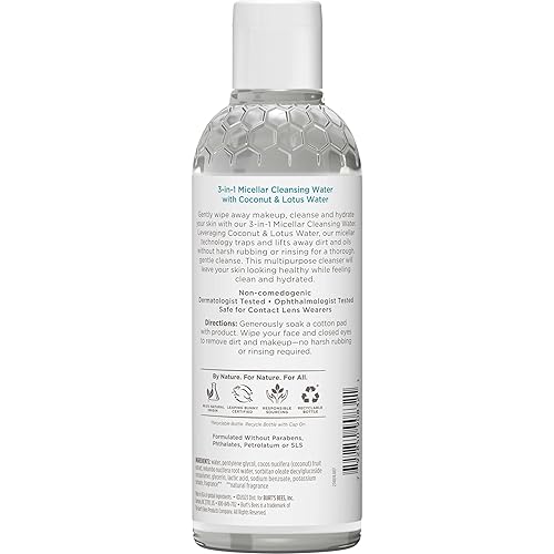 Miniatura 4 de Burt's Bees Agua limpiadora micelar con extracto de coco y loto, 8 onzas (el paquete puede variar)