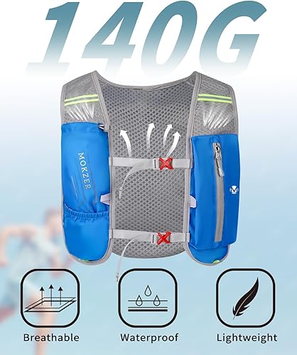 Miniatura 4 de Chaleco de hidratación para correr con una vejiga de agua de 2 litros, mochila de agua ligera para correr, senderismo, ciclismo, maratón, sendero