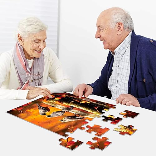 Miniatura 7 de Paquete de 4 rompecabezas de 36 piezas grandes para personas mayores, rompecabezas para adultos mayores con demencia de Alzheimer, rompecabezas de
