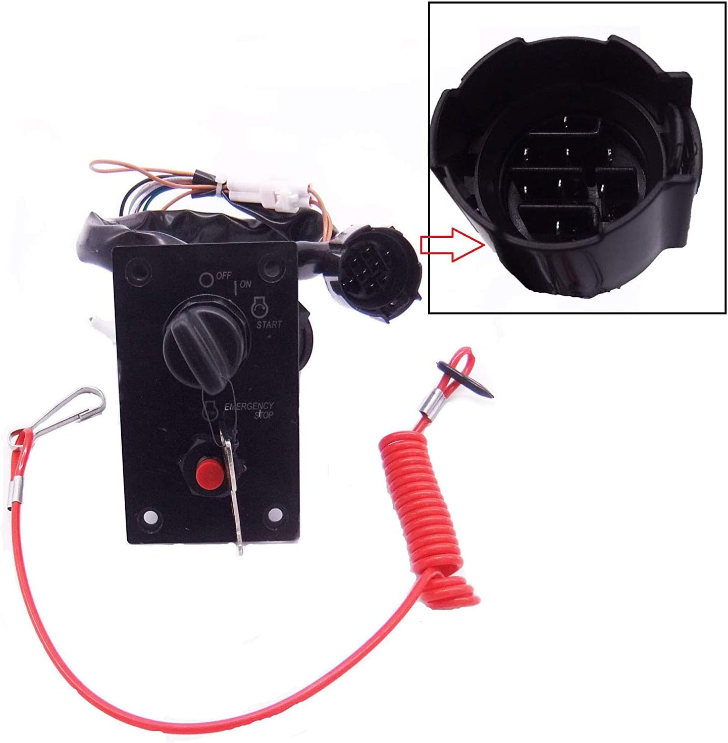 Boat Engine 37100-96J24 37100-96J25 Single Ignition Key Switch Panel for Suzuki Outboard Motor
