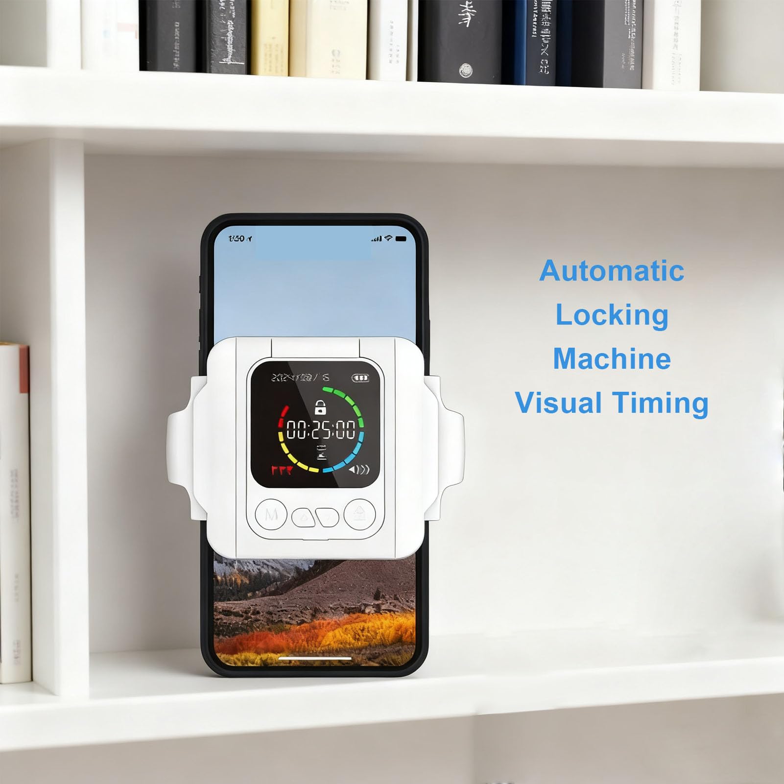 Luocute Cassetta di Sicurezza per Telefono Portatile con Timer di Autocontrollo, Armadietto per Cellulare per Consentire Agli Studenti di Concentrarsi Sullo Studio, Ridurre il Tempo (WHITE)