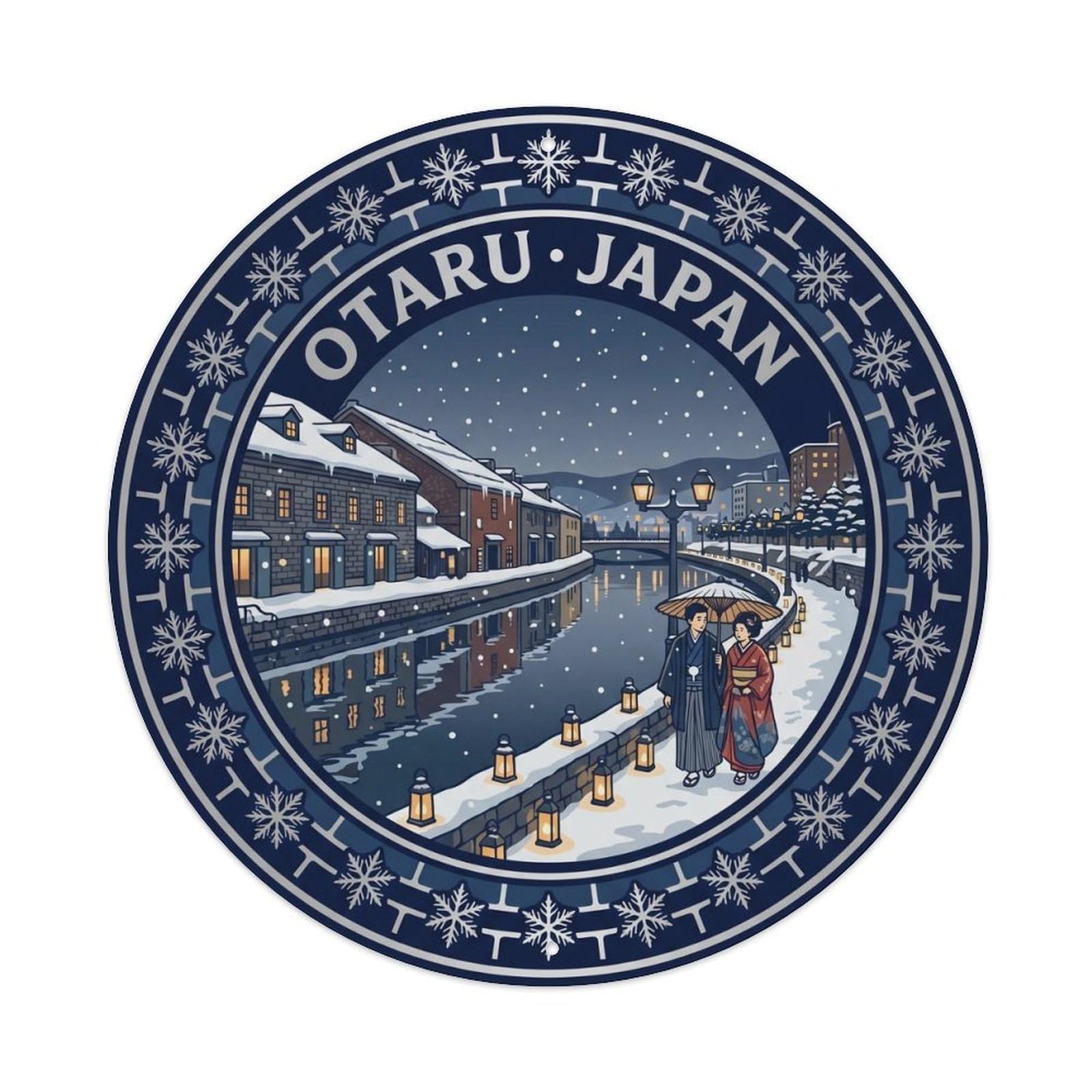 Hokkaido Otaru Canal Island Travel Journey Japan Metal Tin Sign