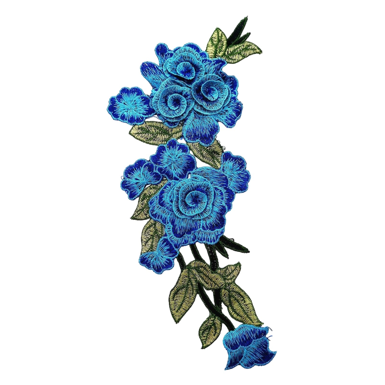 PANGBOER Embroidery Iron on Sticker Water Dissolvable Clothing Appliques for Garment Cheongsam Decoration Sewing Project Polyster Embroidery Appliques
