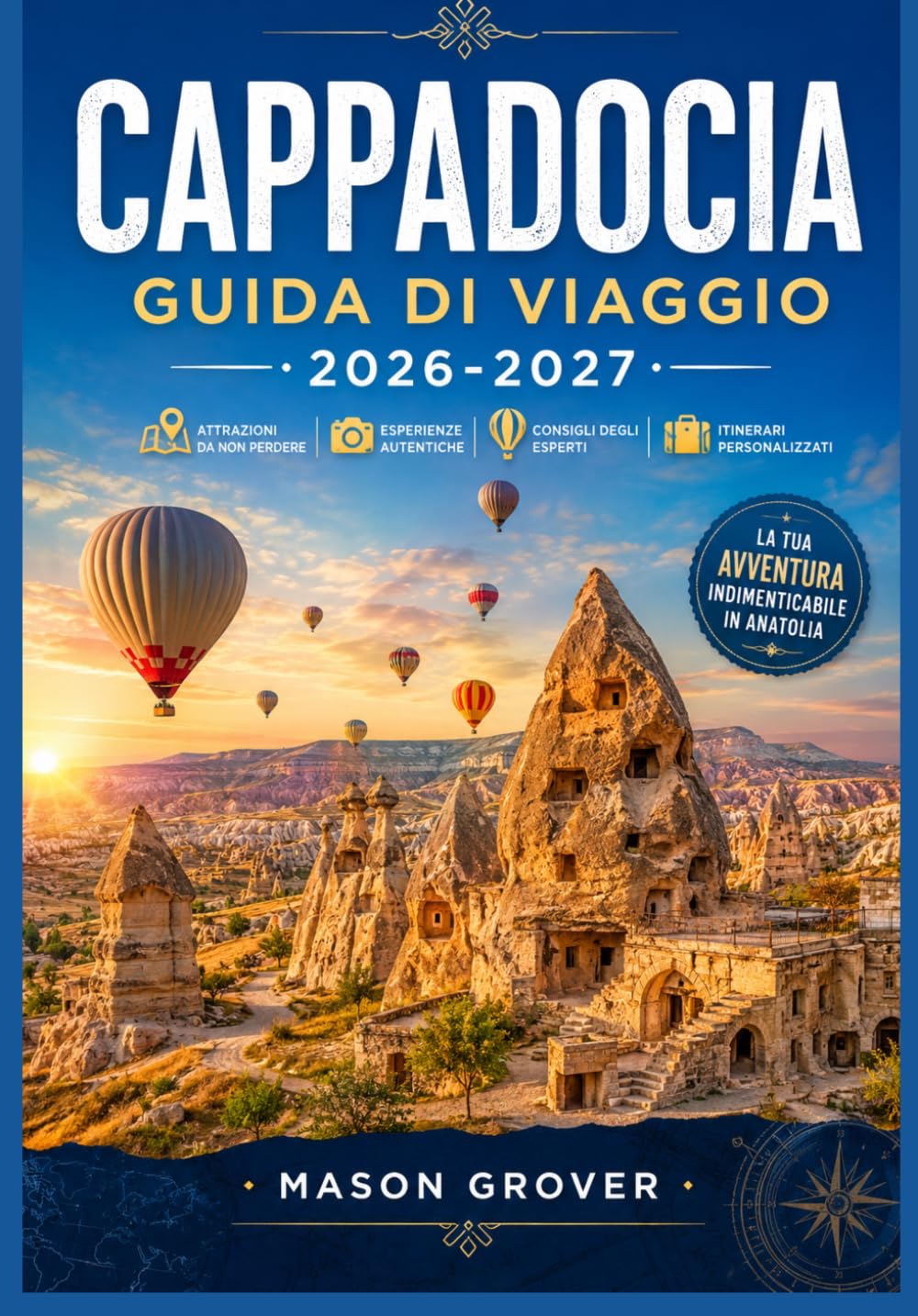 CAPPADOCIA GUIDA DI VIAGGIO 2026-2027: La tua guida completa ai camini delle fate, alle mongolfiere, alle città sotterranee e agli hotel nelle grotte, nel paesaggio più iconico della Turchia.