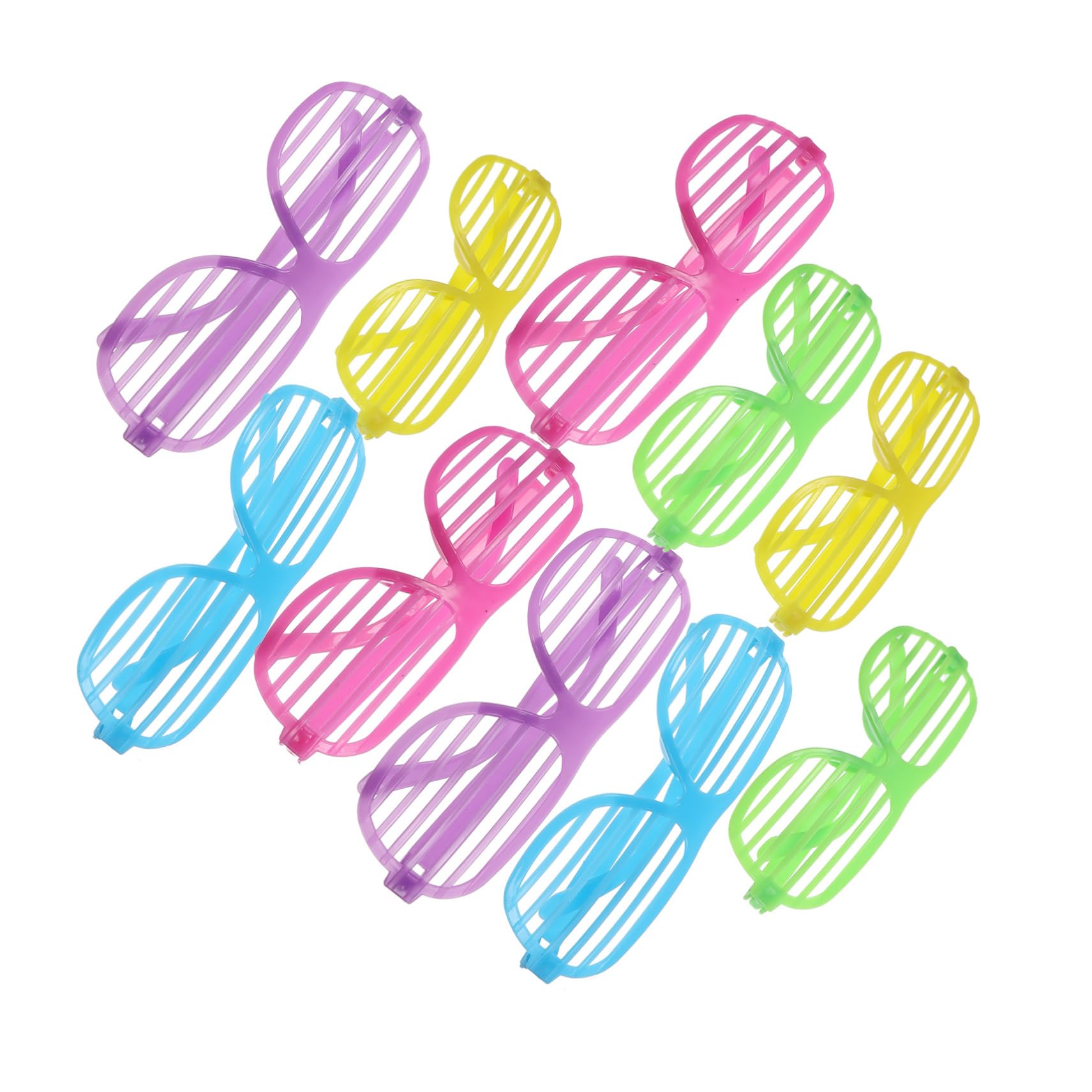 Alipis Funny Party Glasses Set 15pcs Decorative Eyewear Cosplay Masquerade Glasses Beach Party Props Reusable Pp Material Colorful Choices