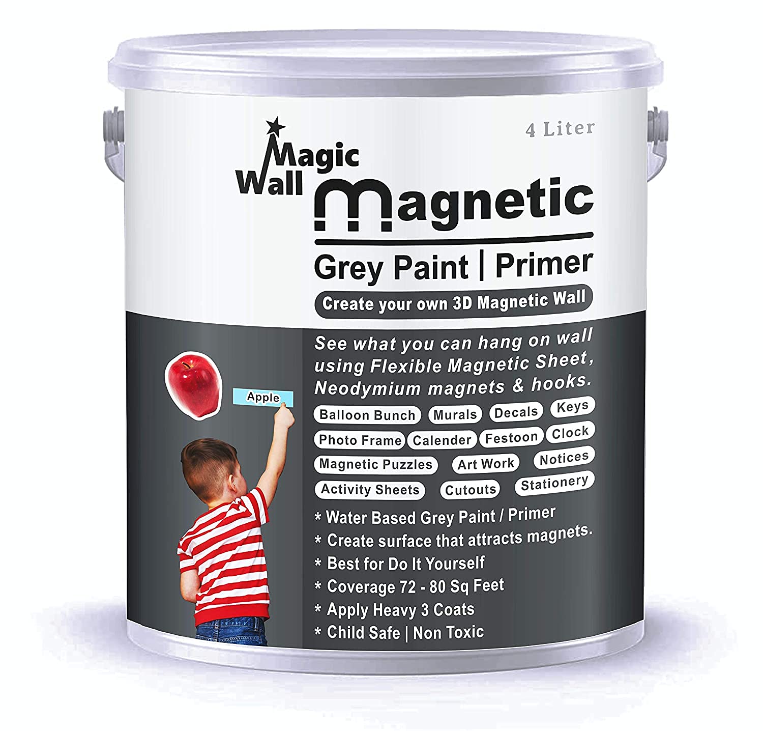 Paint/Primer Paint that attracts 4 Liter (Coverage