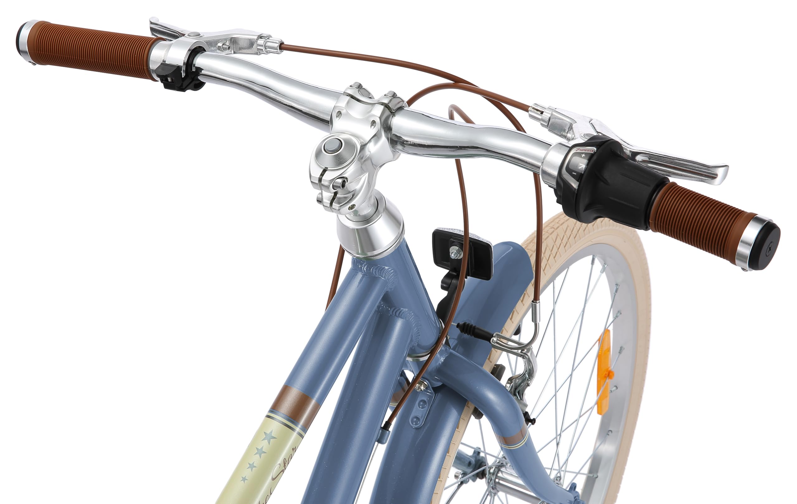 BIKESTAR Alu Kinderfahrrad ab 9-10 Jahre | 24 Zoll City Bike, 7 Gänge, V-Bremse | Risikofrei Testen