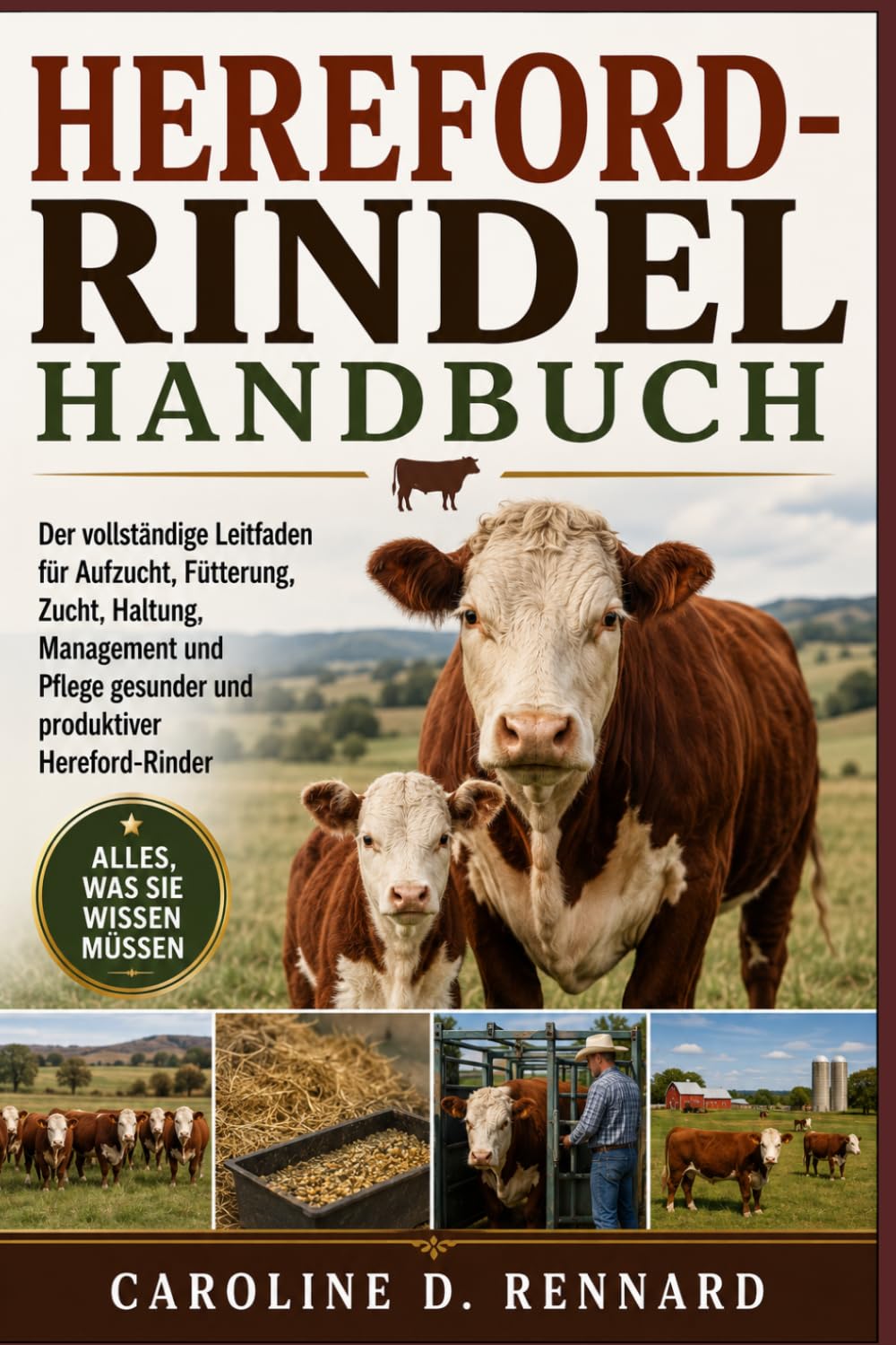 HEREFORD-RINDELHANDBUCH: Der vollständige Leitfaden für Aufzucht, Fütterung, Zucht, Haltung, Management und Pflege gesunder und produktiver Hereford-Rinder