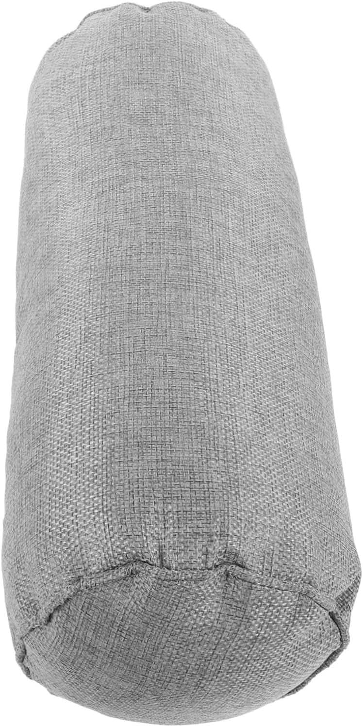 Didiseaon Light Grey Round Bolster Pillow for Bed Multifunctional Massage Table Pillow for Under Legs and Lumbar Support for Beauty Salons and Home Foot Care
