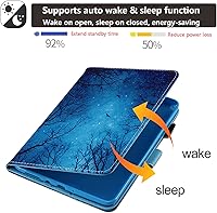 Vista 5 de Funda UUcovers para Galaxy Tab A 8.0 con cierre magnético, ajustado, función atril y tarjetero, con función de encendido y apagado automático, 8