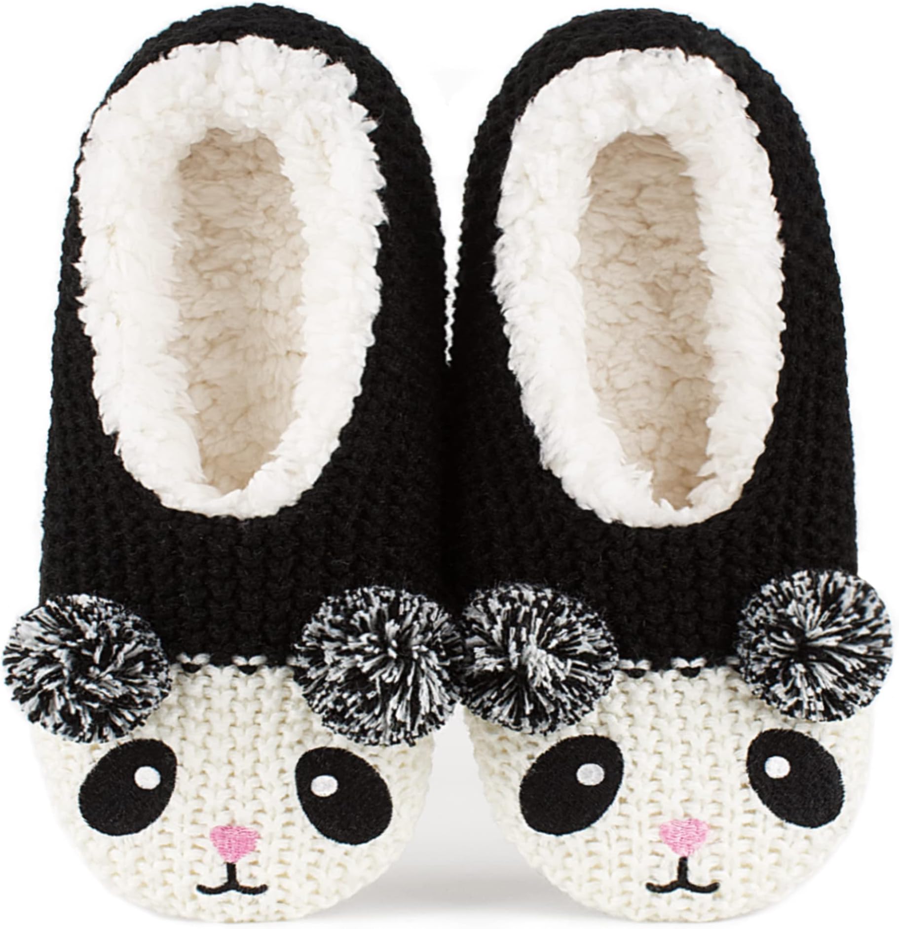 Cute Animal House Slippers, Warm Fuzzy Slipper Socks with Grippers Non Slip, Cozy Funny Gifts