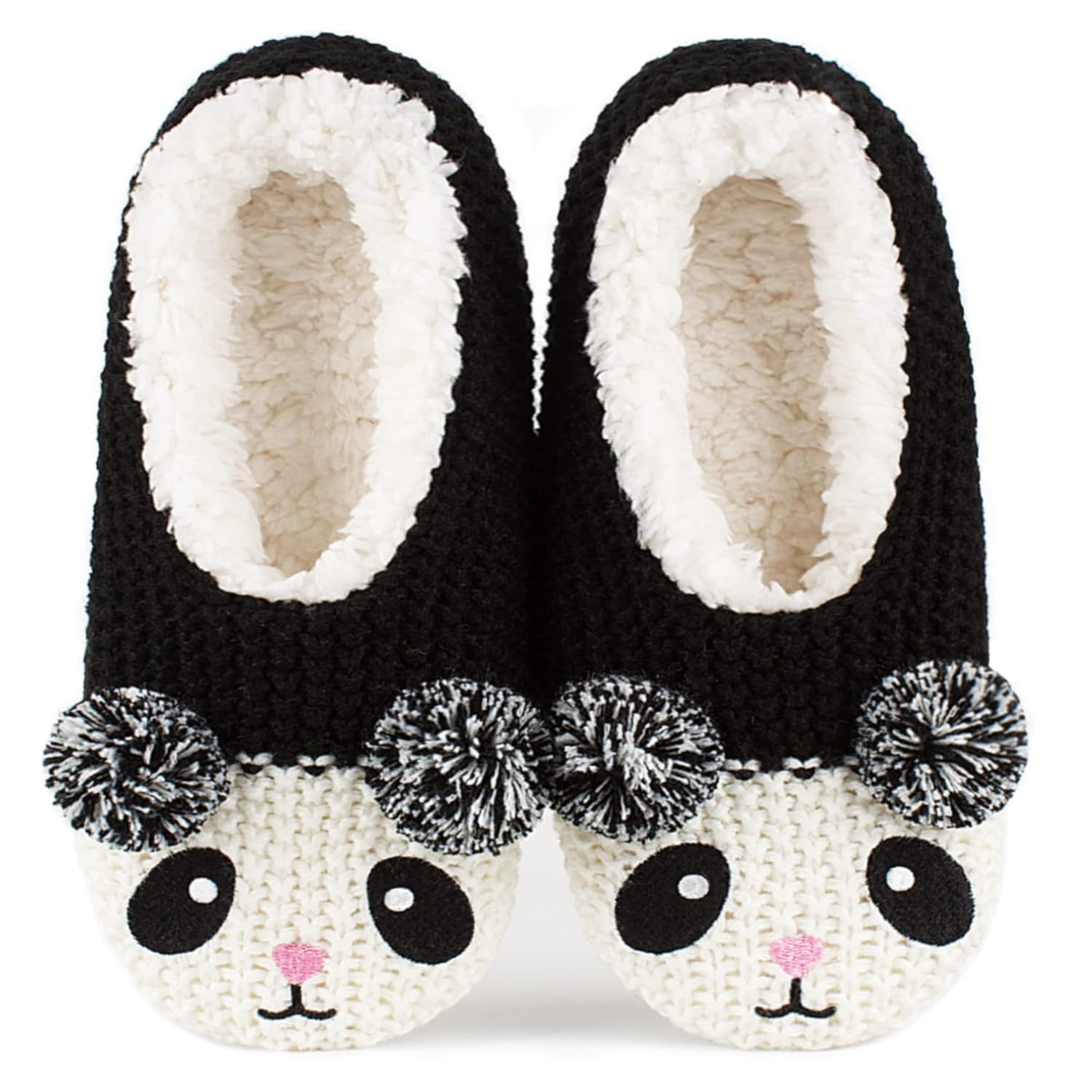 Cute Animal House Slippers Warm Fuzzy Slipper Socks with Grippers Non Slip Cozy Funny Gifts
