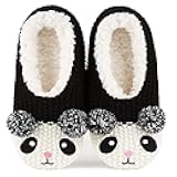 Cute Animal House Slippers, Warm Fuzzy Slipper Socks with Grippers Non Slip, Cozy Funny Gifts