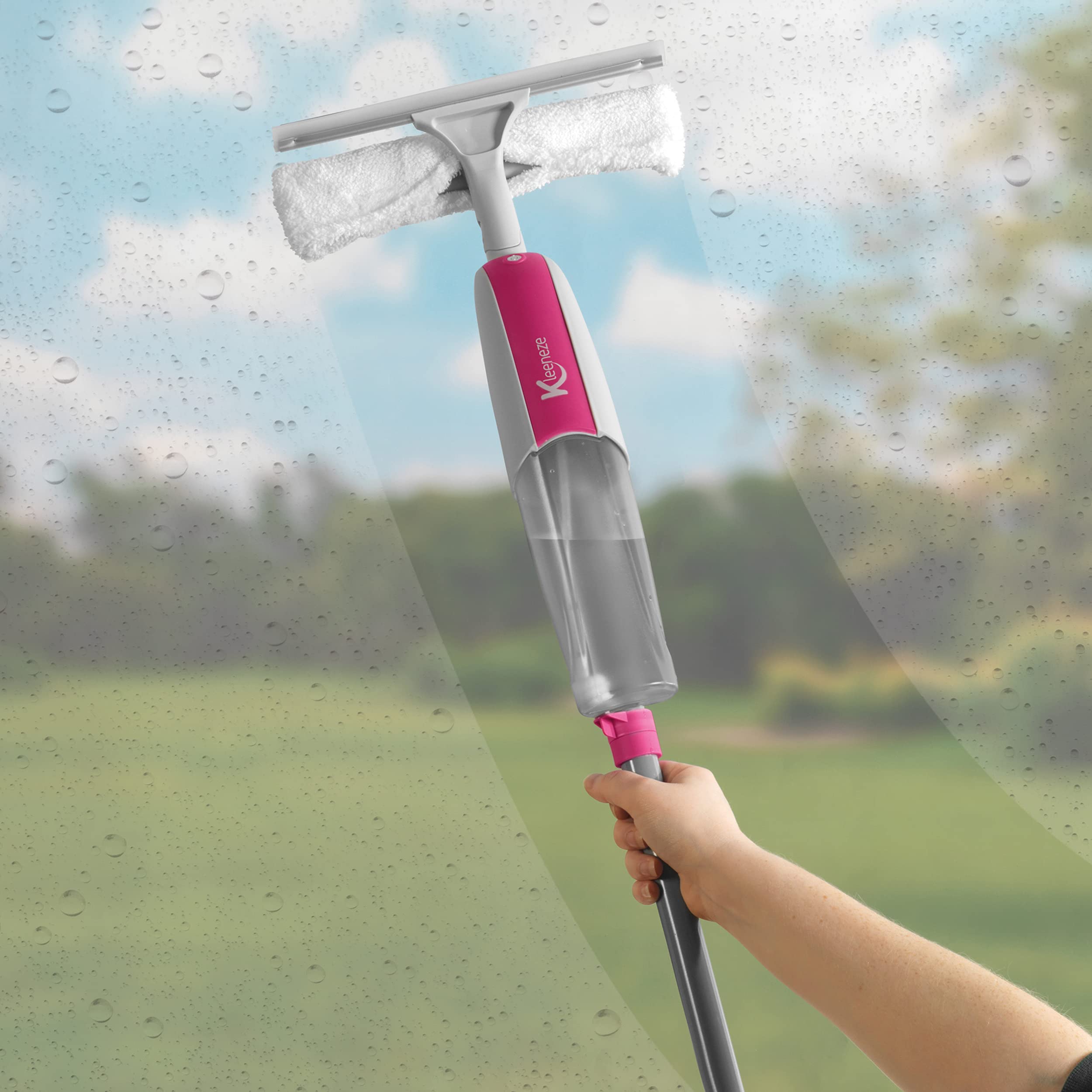 Kleeneze KL081711UFEU7 - Mop spray antibatterico 2 in 1, per finestre e pavimenti duri, Trattamento con protezione antibatterica, sistema pulizia pavimenti