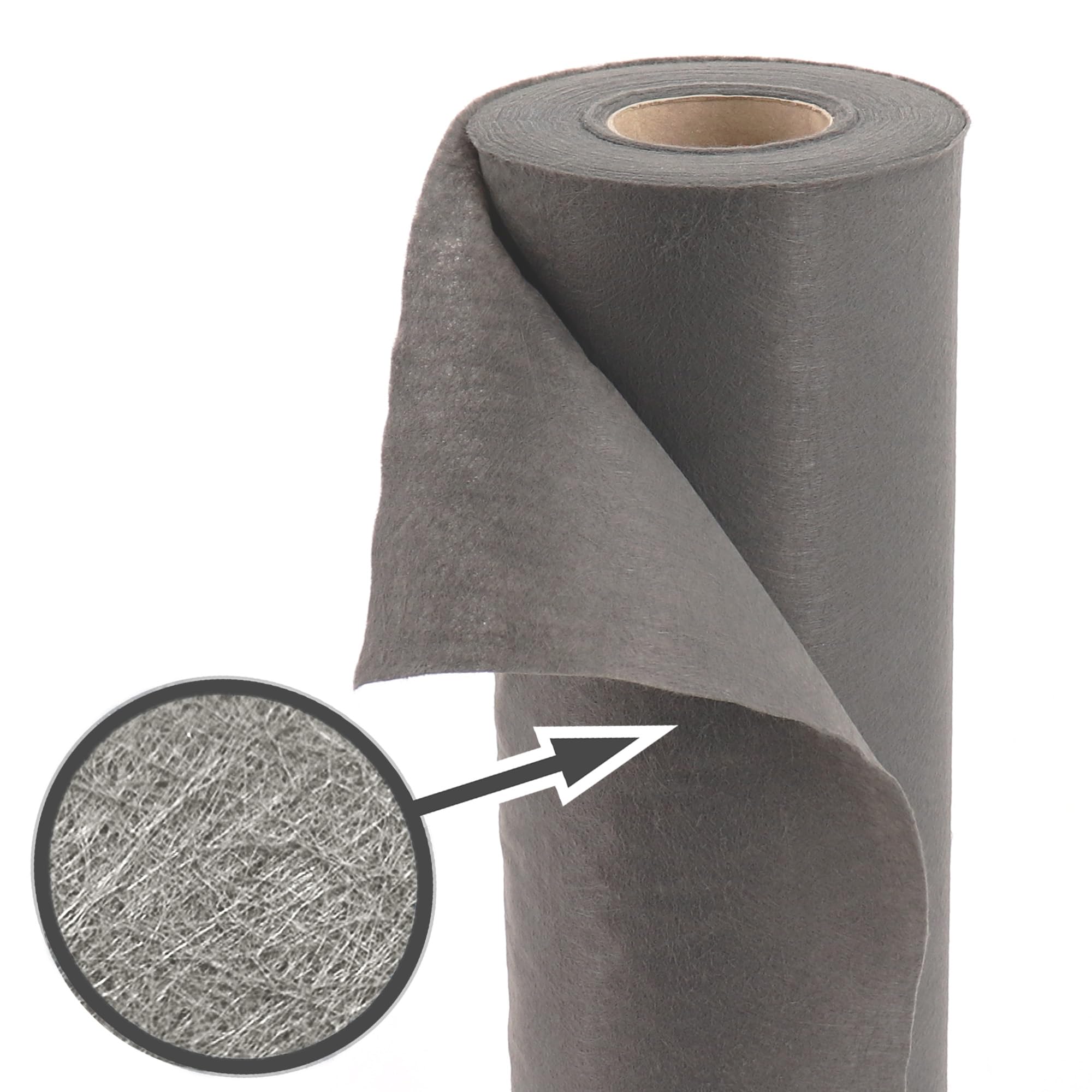 AQUAGART Tessuto non tessuto geotessile da giardino, 120 g/m² o 150 g/m², grigio/bianco, tessuto filtrante, tessuto non tessuto separatore e tessuto protettivo per giardino, ghiaia, pavimentazione