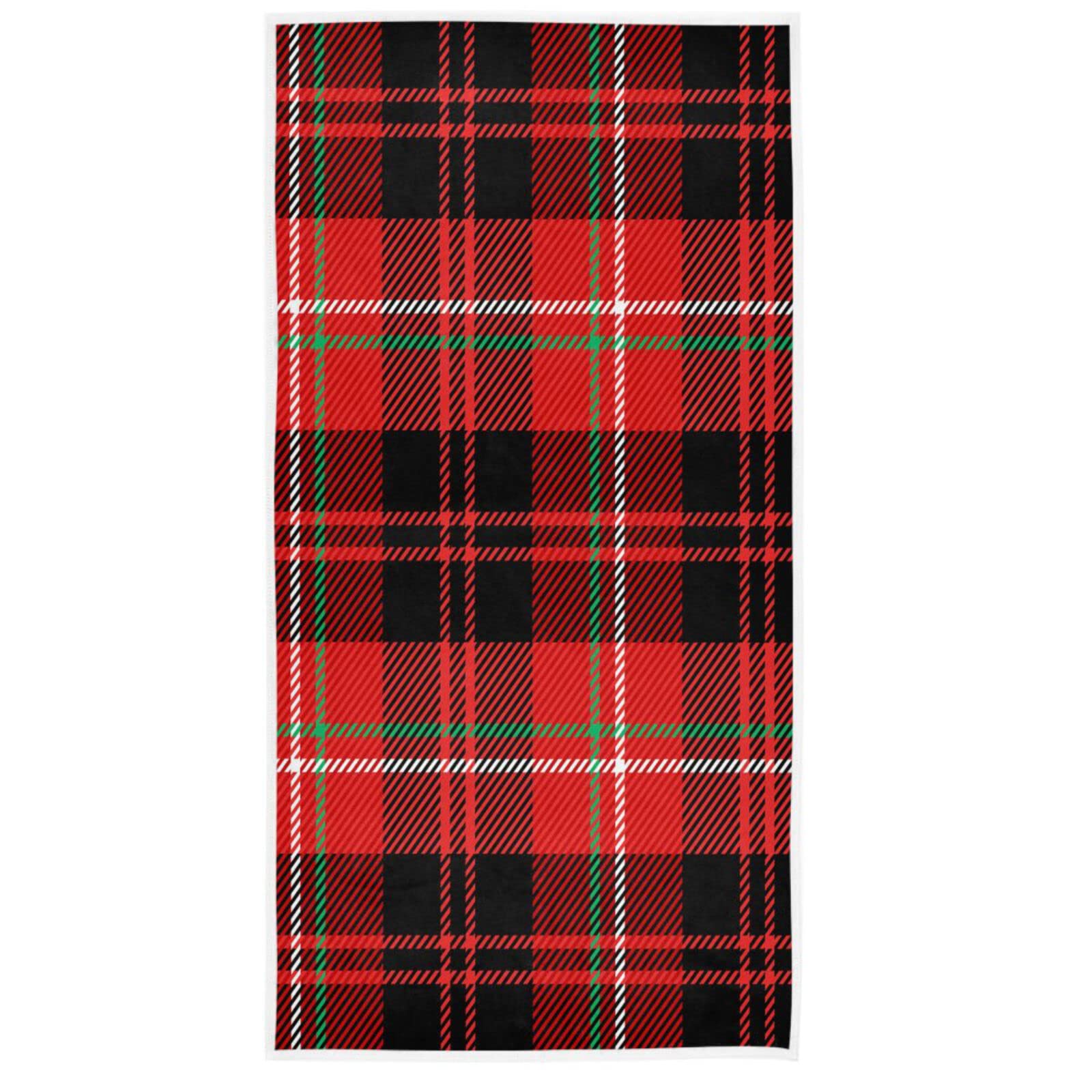Christmas Red Buffalo Plaid Hand Towels New Year Check Bath Towel Bathroom Fingertip Towels Highly Absorbent Soft for Kitchen Face Gym Spa 30 X 15 Inch