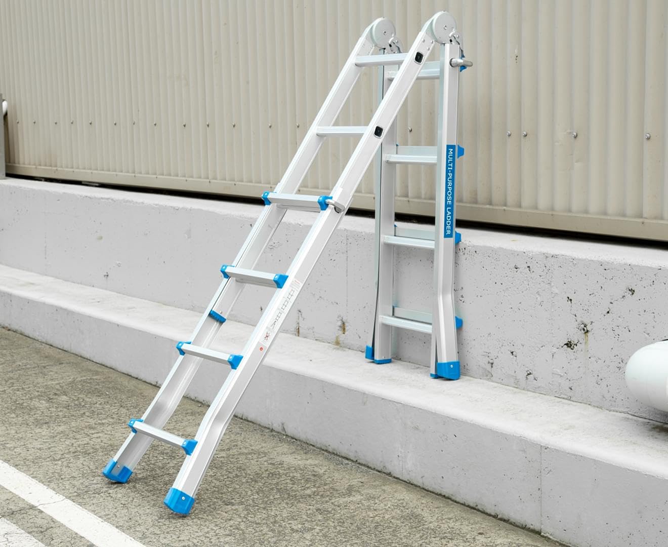 TREPPE Escalera Articulada Plegable Telescópica Multifunción Aluminio 4x4 Escalones 3,98m