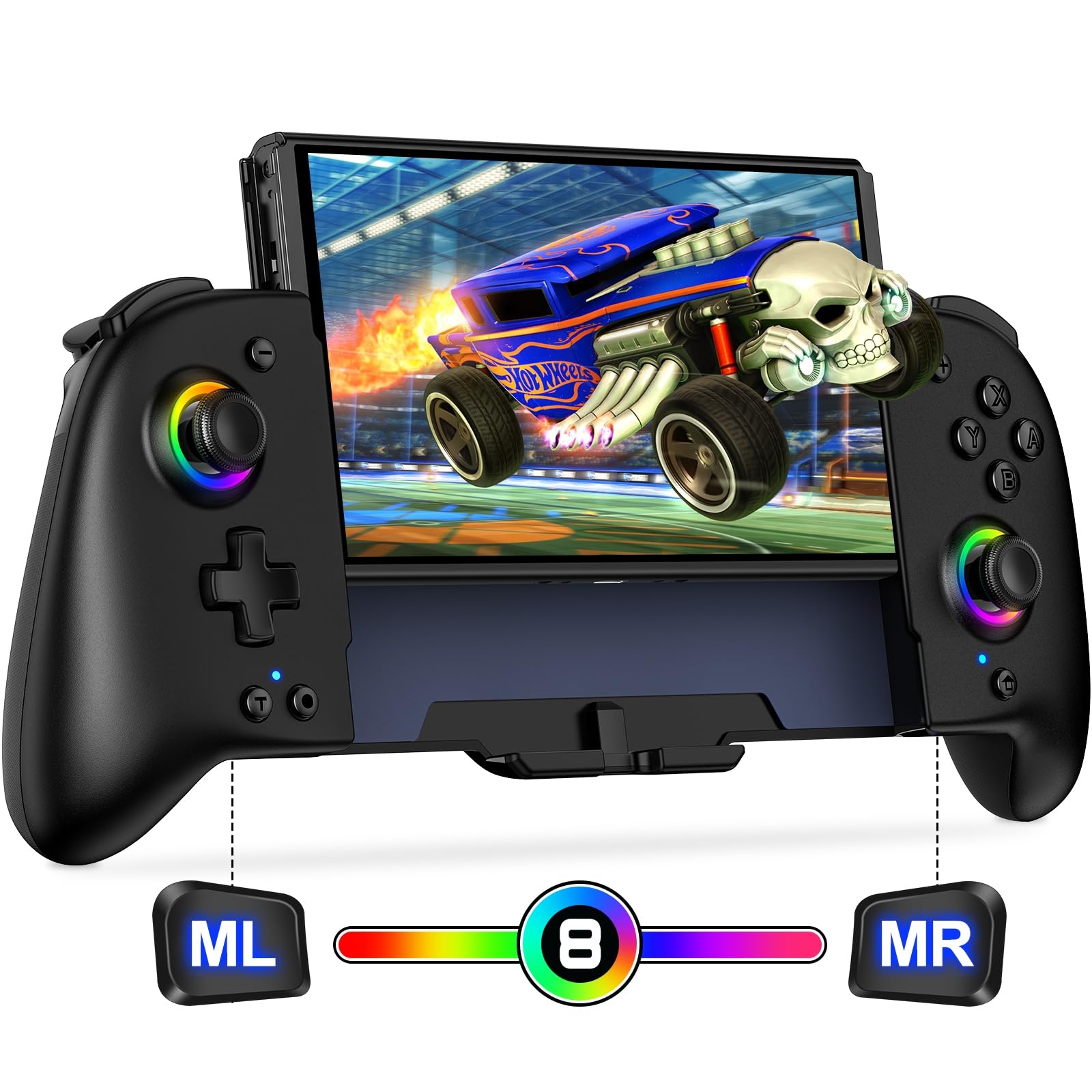 Wireless Controller for Nintendo Switch, RGB Macro Gyro