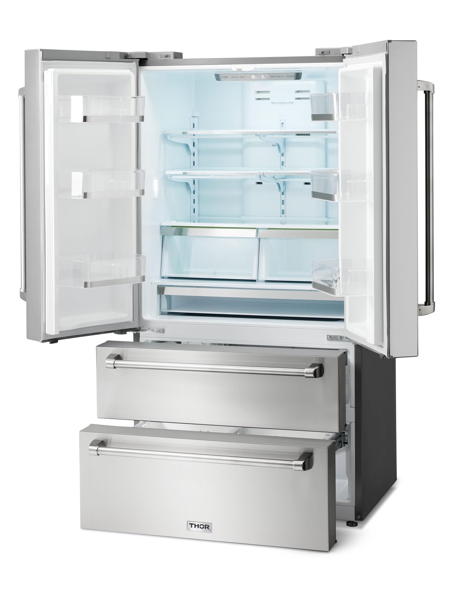 Thor Kitchen 36-Inch Professional French Door Refrigerator With Freezer Drawer - Model TRF3602 on Fridge.com