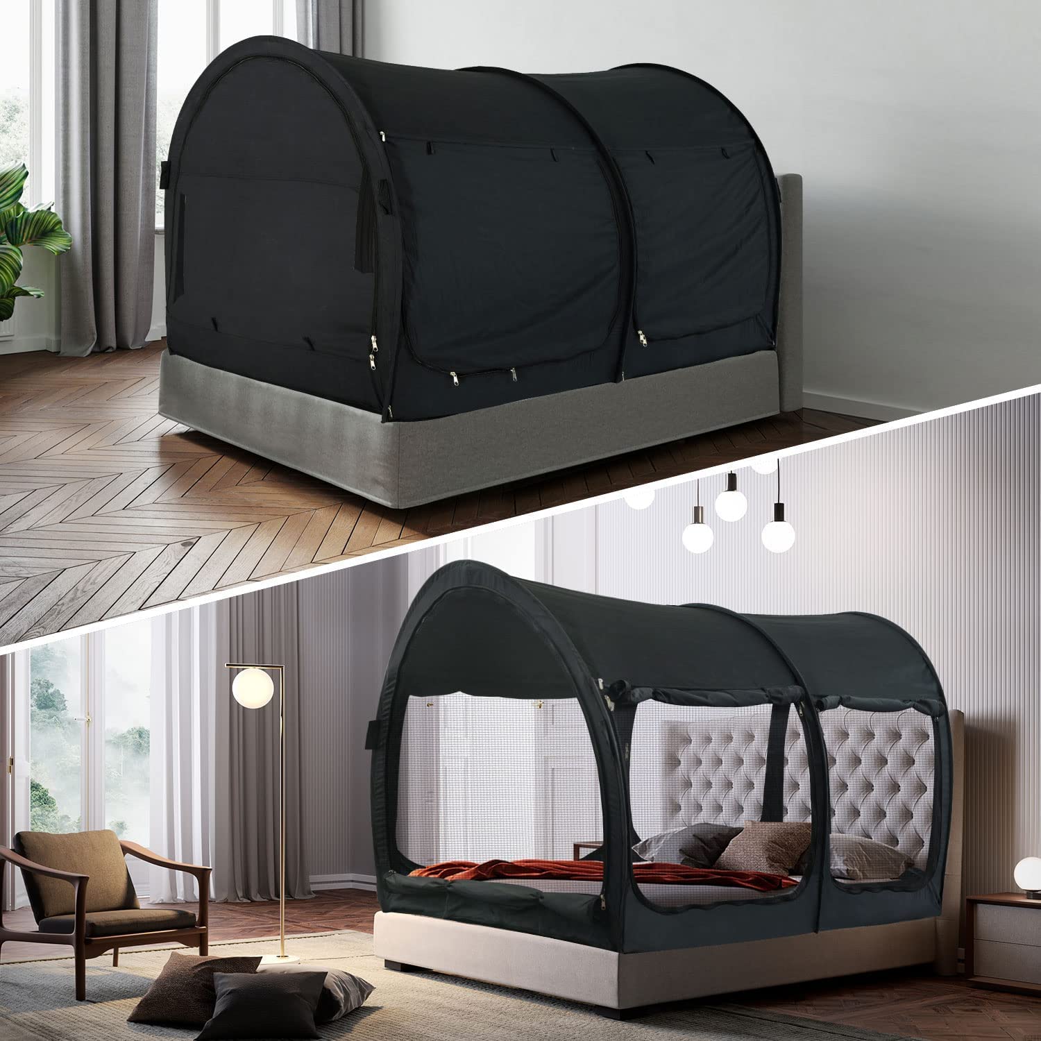 Amazon｜Alvantor ベッドテント190x99cm 室内テント 大人用 蚊帳 