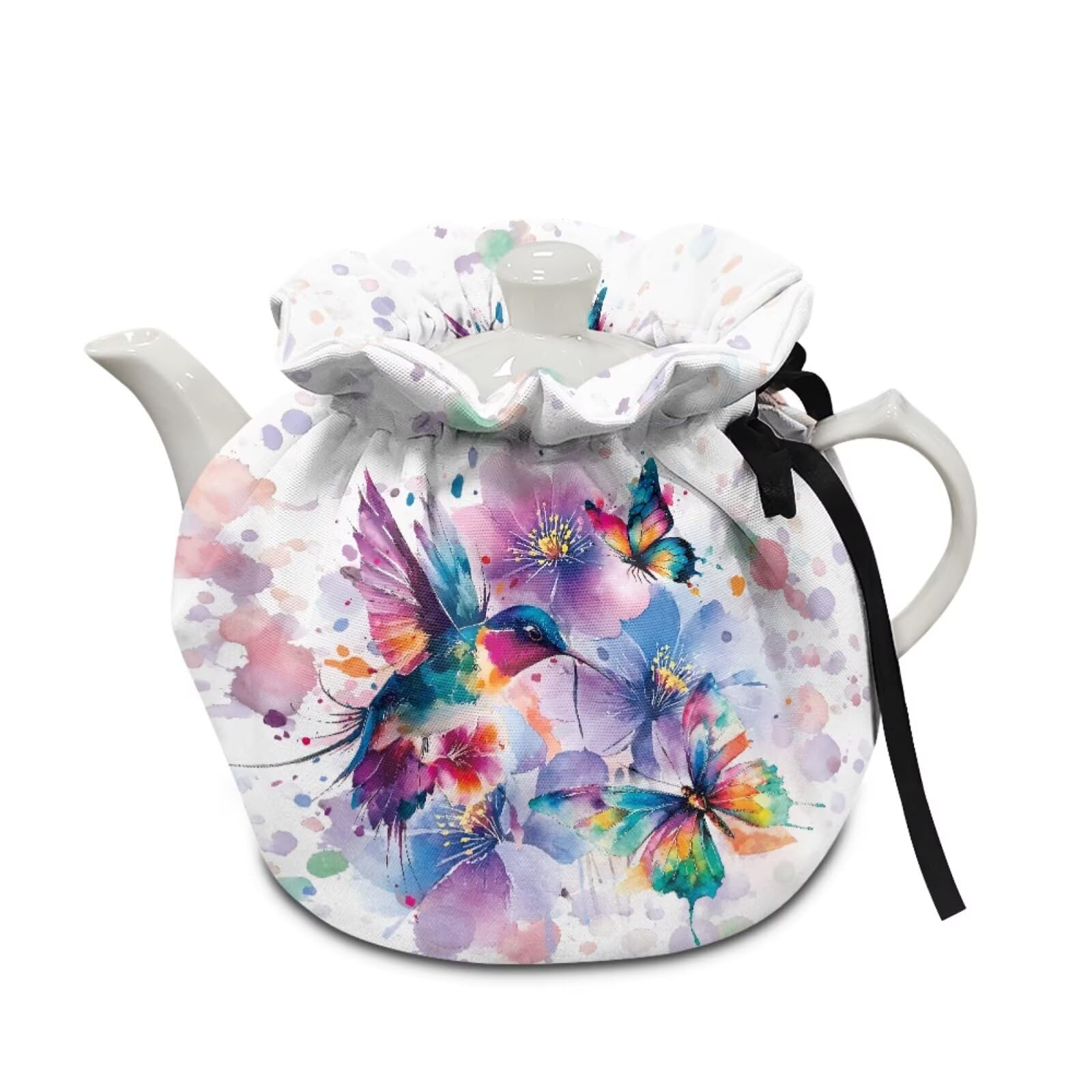 Poceacles Tea Cosy for Teapots Dust Cover Heat Resistant Tea Kettle Dust Cloth with Insulation Pad Kitchen Table Top Decor