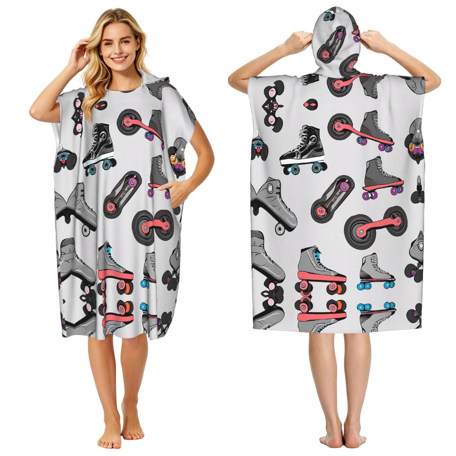 Poncho à capuche pour se changer discrètement avec cette serviette adulte