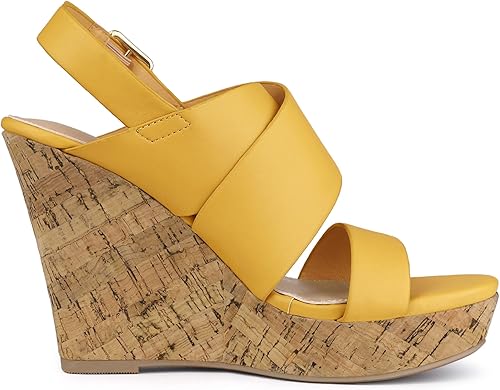 Miniatura 6 de Allegra K Sandalias de cuña con plataforma de madera para mujer