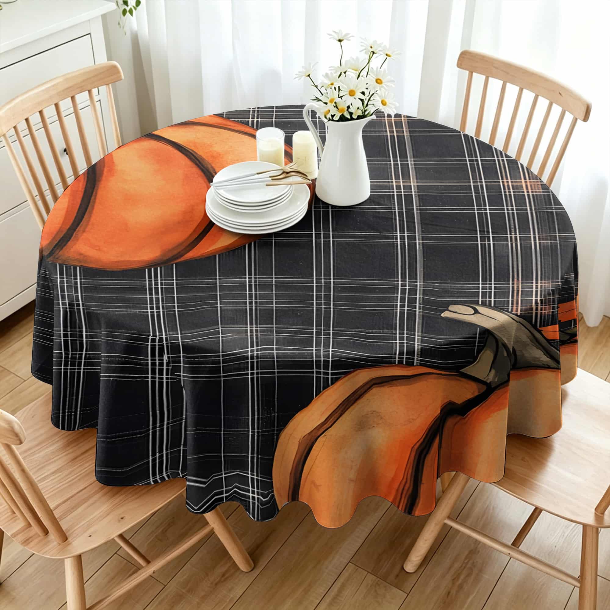 Nappe Ovale Citrouilles 160x200 cm, Nappe Imperméable Lavable Anti Tache Feuilles Érable Rouges pour Cuisine Salle à Manger Jardin R#36