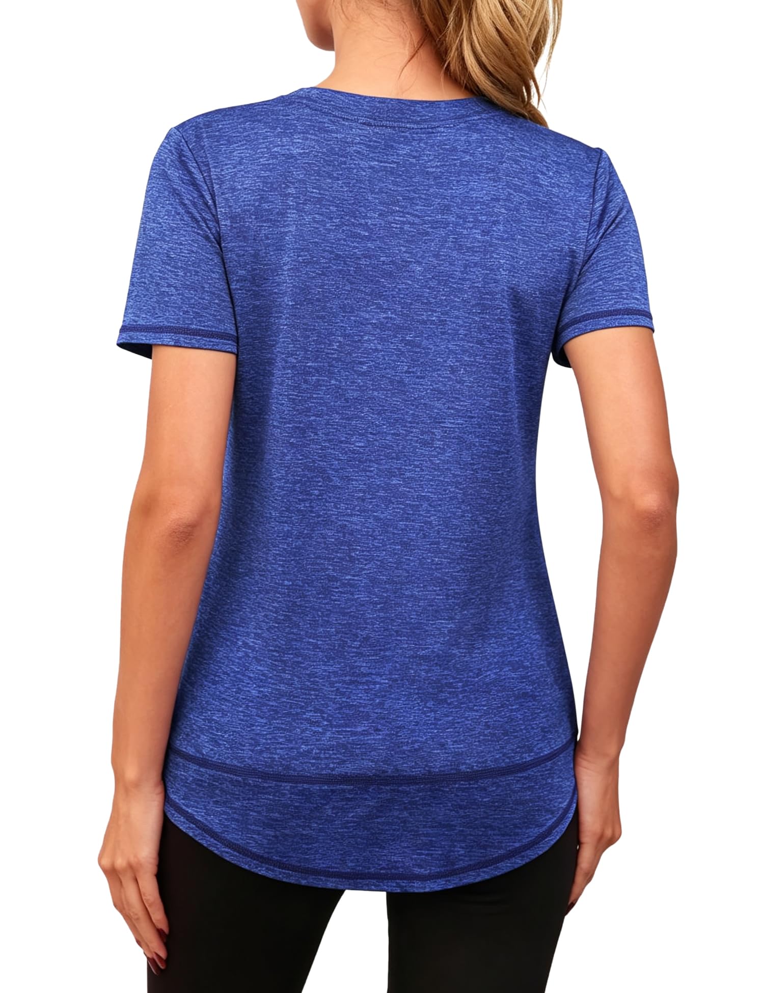 Camiseta Deportiva Mujer Slim Fit Camisetas de Manga Corta Ropa Deporte Secado Rápido para Yoga Running Fitness