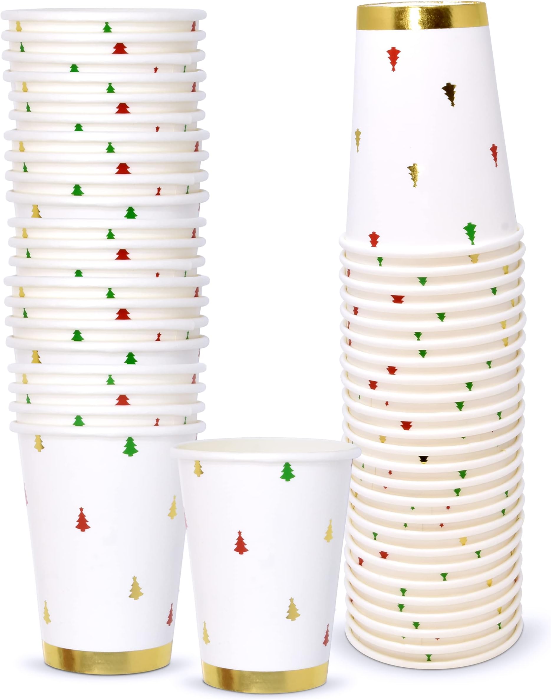 Amazon.com: UVTQSSP 60 Pieces Christmas Paper Cups 9 Ounce Mistletoe ...