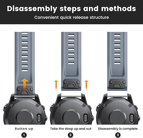 Miniatura 7 de NotoCity Banda de 0.866 in para Fenix 7Fenix 6Fenix 5 Quickfit Watch Band Fenix 5 Plus Pulsera de silicona Fenix 6 pro Sports Smartwatch Band