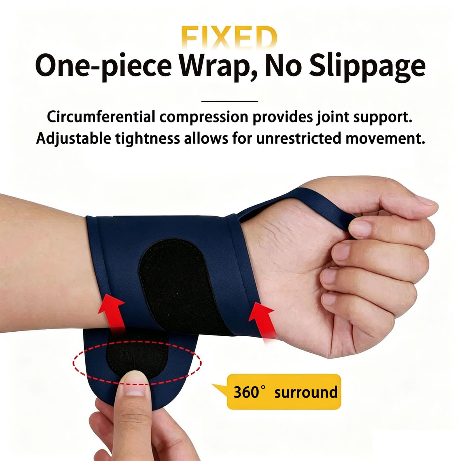 Masajeador de Muñeca Inalámbrico con Calor, 8 Modos de Masaje y 30 Intensidades, Alivia la Tendinitis y el Síndrome del Túnel Carpiano, Ideal para Uso Diario en Oficina, Relajació (Azul oscuro)
